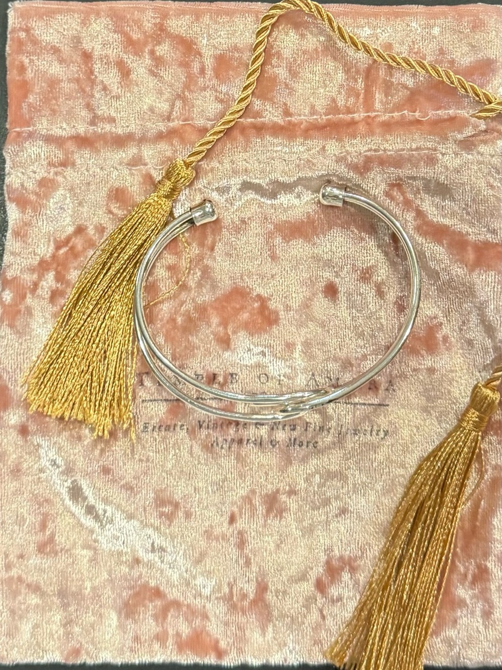 Sterling Silver Double-Loop Cuff Bracelet - Silver